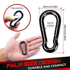 PAMAZY 8Pcs 2.36In Spring Snap Hooks, Carabiner Clip, Heavy Duty Rope Connector - Image 3