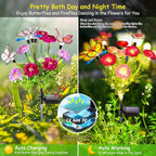 GARPAR Solar Garden Decor, 3 Pack Solar Lights - Image 2