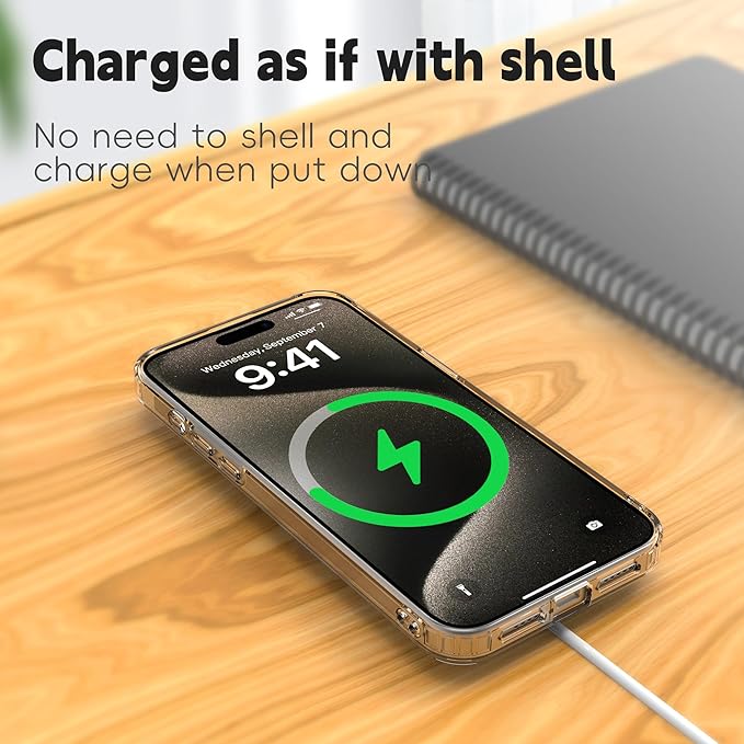Magnetic Designed for iPhone 15 Pro Case Clear - Image 6