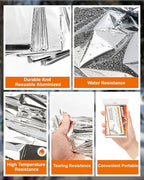 5-Pack Emergency Thermal Blankets, Heavy Duty Mylar Space Blanket - Image 3