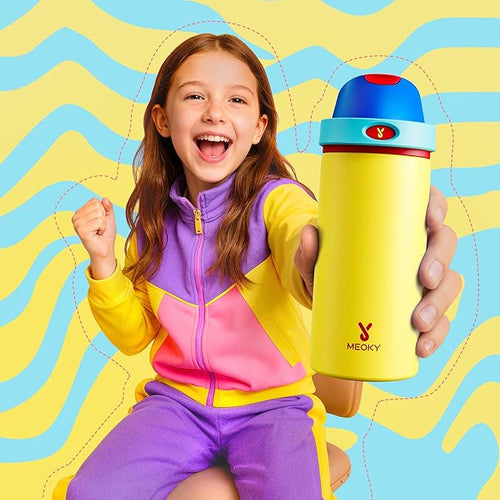 18 oz Insulated Water Bottle for Kids: Meoky Stainless Steel Water Bottle - Image 2