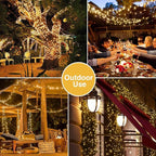 JMEXSUSS 500 LED Warm White Christmas Lights Indoor, 8 Modes Green Wire - Image 4