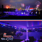 JMEXSUSS 200 LED 66ft Red White and Blue Lights Outdoor, Expandable Waterproof - Image 8