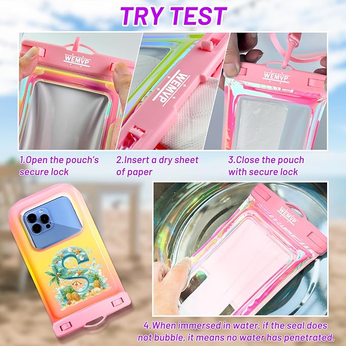 Personalized Initial Waterproof Phone Pouch Case - Image 4