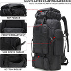 Hiking Backpack for Men 70L/100L Camping Backpack Military Rucksack Molle 3 - Image 3