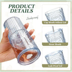 8 Set 20oz Vintage Plastic Tumbler - Image 3