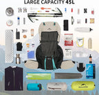 Naturehike 45L Rock 2.0 Upgraded Internal Frame Hiking Backpack - Image 4