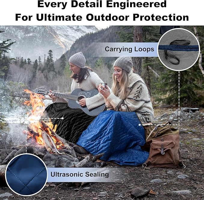 Waterproof Outdoor Blanket 62”X 51” Packable, Stadium Blankets - Image 6