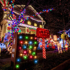 JMEXSUSS 600 LED Solar Christmas Lights Outdoor, 206.7 ft Multi Colored - Image 9