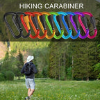10 Pack Aluminum D Ring Key Rings Clips Locking Carabiner - Image 6