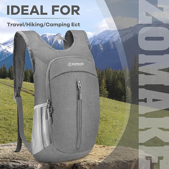 ZOMAKE 10L Ultra Lightweight Packable Backpack, Small Daypack Light Foldable - Image 6