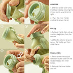 BLUE GINKGO Collapsible Water Bottle – Lightweight, Foldable Silicone Bottles - Image 6