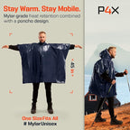 PREPARED4X Emergency Mylar Poncho – Survival Rain Poncho - Image 2