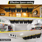 5-bin Overhead Garage Storage Rack, Heavy Duty Ceiling Storage Racks, Powder - Image 7