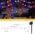 2 Pack Solar Powered Outdoor Patriotic Star String Lights, 100 LED 33 FT Each - Image 7