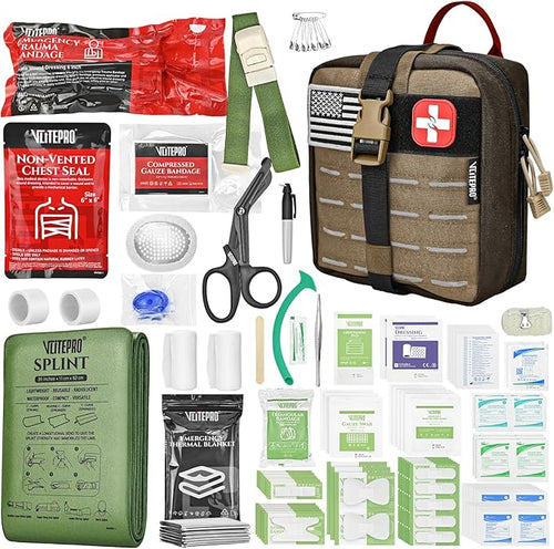 144 Pcs Advanced Trauma First Aid Kit by VLITEPRO