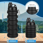 Collapsible Water Bottles 17oz, Reusable BPA Free Silicone Foldable Water Bottle - Image 2