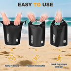 Waterproof Dry Bag, 5L/10L/20L/30L/40L Roll Top Lightweight Storage Backpack - Image 6