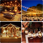 VerRon 50FT LED G40 Globe String Lights, Shatterproof Outdoor Patio String - Image 7