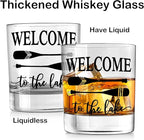 Nogrit Lake House Decor Whiskey Glasses 10 Oz, Welcome To The Lake, Beach Wine - Image 5