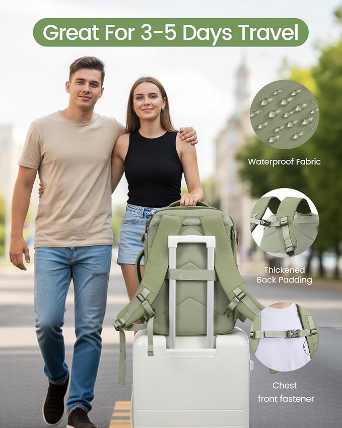 LOVEVOOK 40L Travel Backpack for Women & Men, Airline Approved Carry On Backpack - Image 8