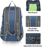 WATERFLY Lightweight Packable Hiking Backpack: 30L Foldable Travel Daypack - Image 5