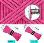 VVAAGG Reflective Paracord Rope 100FT, 7 Strand Nylon para Cord Lanyard Utility - Image 2