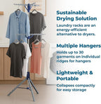 Honey-Can-Do 2-Tier 73-Inch Collapsible Tripod Drying Rack, Heavy Duty Chrome - Image 4