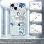 Case for iPhone 14 Plus/15 Plus, Sea Life Ocean Waves Seashell Collage Phone - Image 2