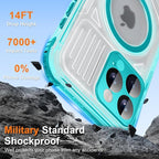 WIFORT for iPhone 16 Pro Waterproof Case, Fit for Magsafe Full Body Magnetic - Image 9