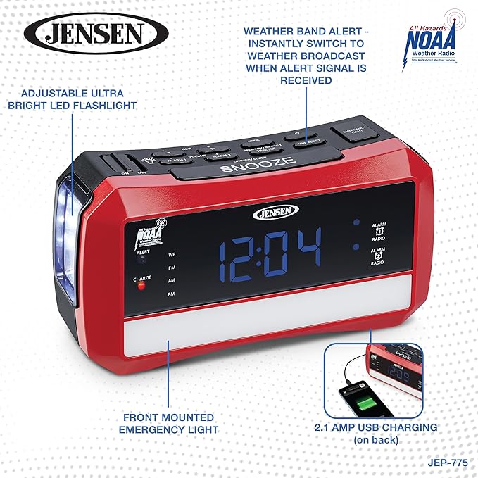 Digital AM/FM Weather Band Alarm Clock Radio - Image 6