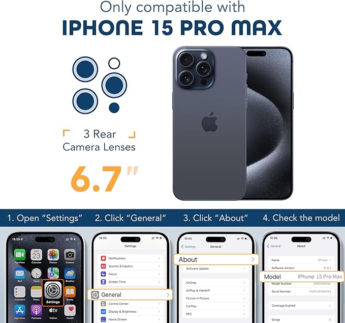 TIESZEN for iPhone 15 Pro Max Case, Compatible - Image 8
