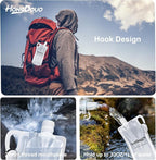 2 Pack Collapsible Water Bottles, 1L Hiking Water Flasks - 33oz BPA-Free - Image 4