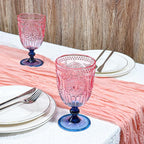 XUWAIDSGN 24Pcs Plastic Vintage Wine Glasses 13.5oz Reusable Embossed Goblet - Image 5
