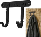 "Mystic Colonial Medieval Hand-Forged Iron Double Wall Hooks 1 Pc | Rustic by SaKeGa