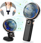 Portable Handheld Fan 5200mAh, USB Rechargeable Foldable Electric Personal by CRISLEX