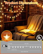Twinkle Star 2 Pack 100 LED Star String Lights, Plug in Fairy String Lights - Image 5
