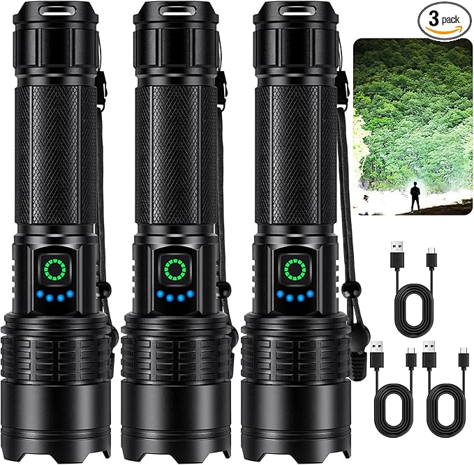 Kmivo Rechargeable Led Flashlight High Lumens by Kmivo