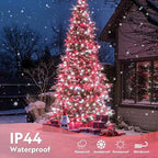 JMEXSUSS 132ft Red and White Christmas Lights Outdoor - Image 4