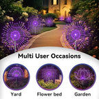 Garden Outdoor Lights, 2 Pack 120 LED Solar Garden Lights Fairy Lights Outdoor - Image 5