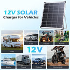 30W 12V Solar Battery Charger & Maintainer, Waterproof Trickle Charging Kit - Image 8