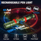 WORKPRO Rechargeable Pen Light, Mini Flashlight, 2 Pack Ultra-Compact EDC - Image 3