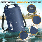 Waterproof Dry Bag, 5L/10L/20L/30L/40L Roll Top Lightweight Storage Backpack - Image 4