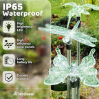 Anordsem Solar Garden Lights Outdoor: 6 Waterproof PVC Insect Stake Light Heads - Image 4