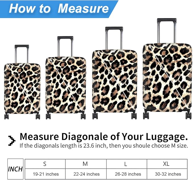 Luggage Cover Protector for 19-20 Inch Suitcases, TSA Approved Elastic Travel - Image 2