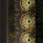 gardencave 6 Pack Solar Lights Outdoor Garden Decorative Mandala Solar Pathway - Image 6