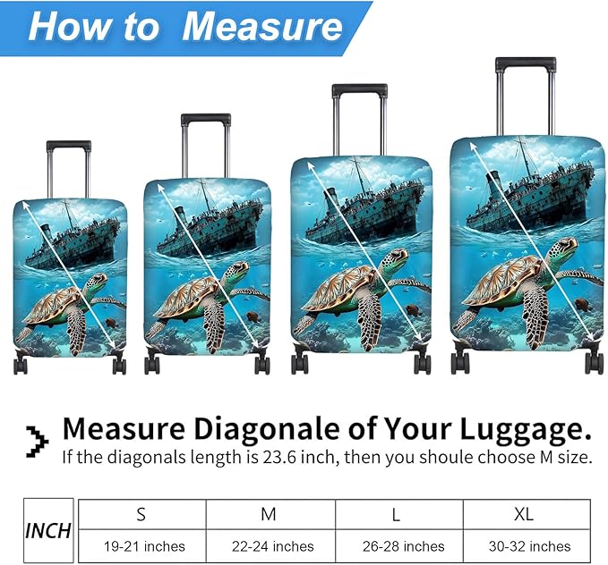 Luggage Cover Protector for 26-28 Inch Suitcases, TSA Approved Elastic Travel - Image 2