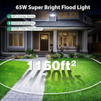 65W LED Flood Light Outdoor, 6500 Lumen Super Bright Security Lights, 3 - Image 6