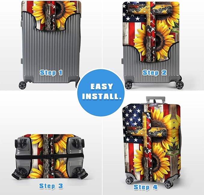 Luggage Cover Protector for 19-20 Inch Suitcases, TSA Approved Elastic Travel - Image 6