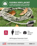 Iron Forge Cable Camo Outdoor Extension Cord 25 ft, 16/3 SJTW 25 Foot - Image 6